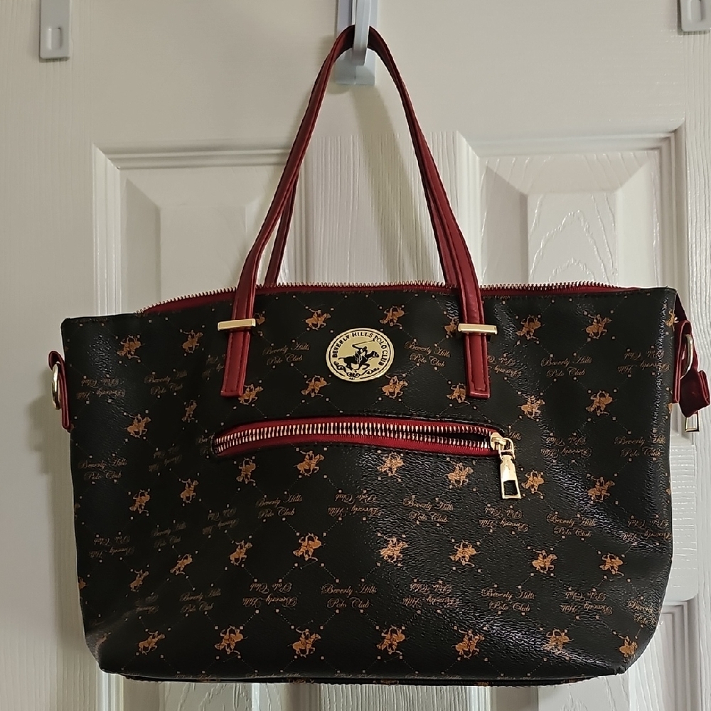 Black‎ and Red Designer Tote Bag